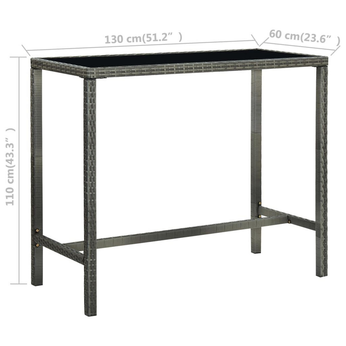 GARTENTISCH Tischolt 60/110/130 cm - Grau, Naturmaterialien (130/60/110cm) - ZMH