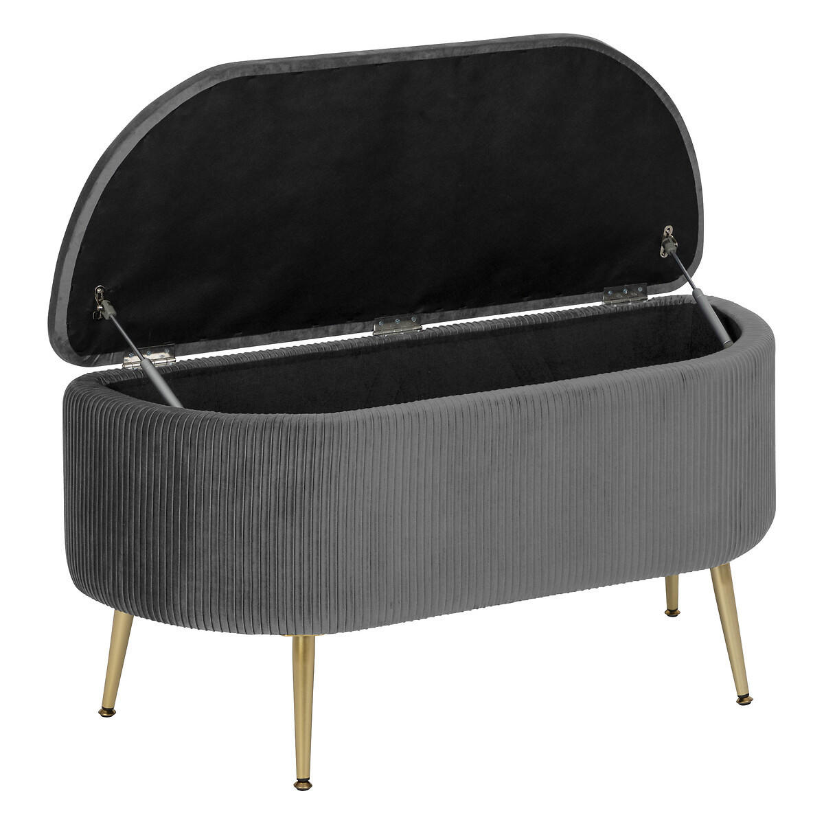 SITZBANK für den Flur mit Stauraum Solaro 100/40/53 cm - Grau, Holzwerkstoff (40/53/100cm) - Atmosphera Createur d´interieur