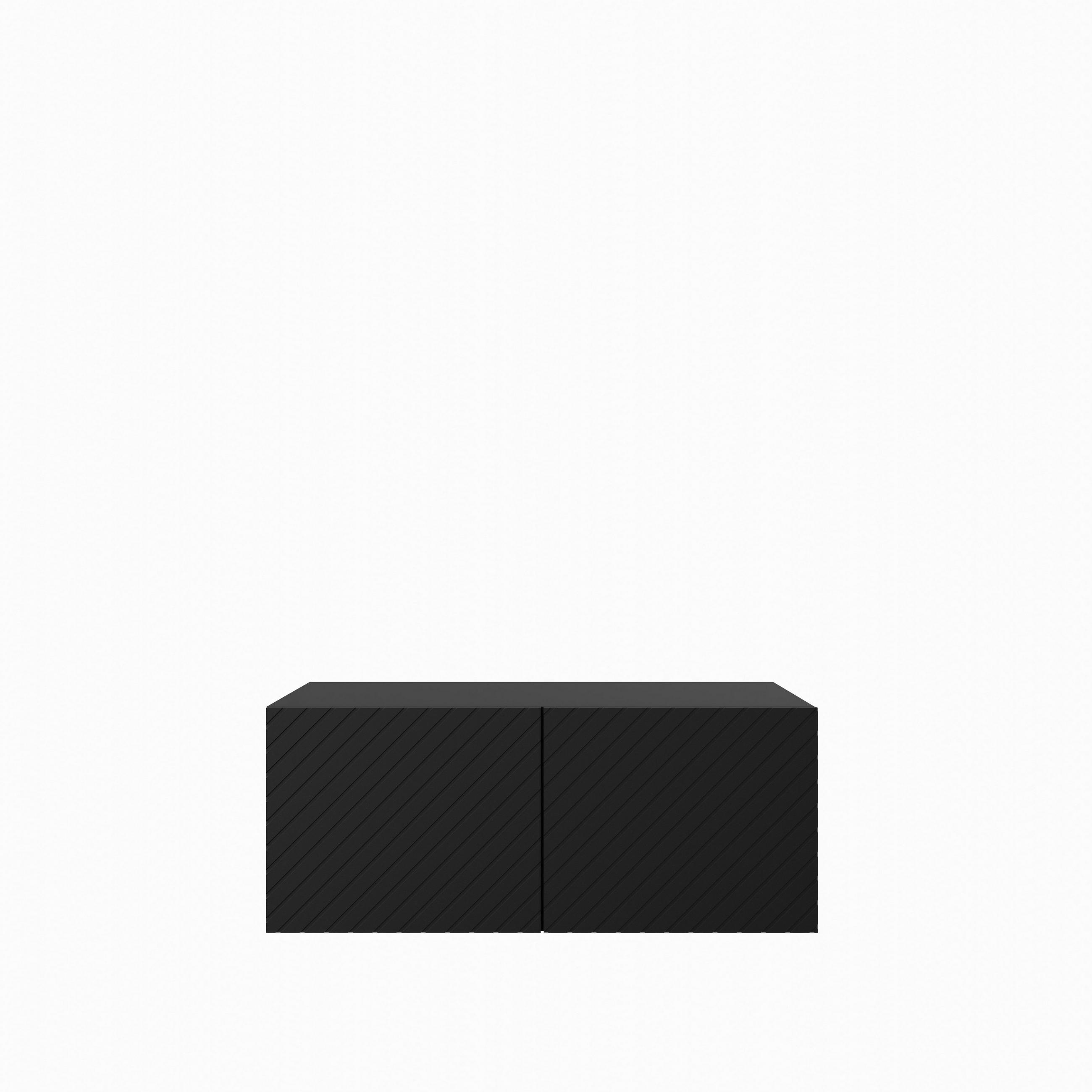 LOWBOARD CAVA 100/41/40 cm, Hängender TV-Schrank Schwarz - Schwarz, Holzwerkstoff (100/41/40cm) - MASSENO