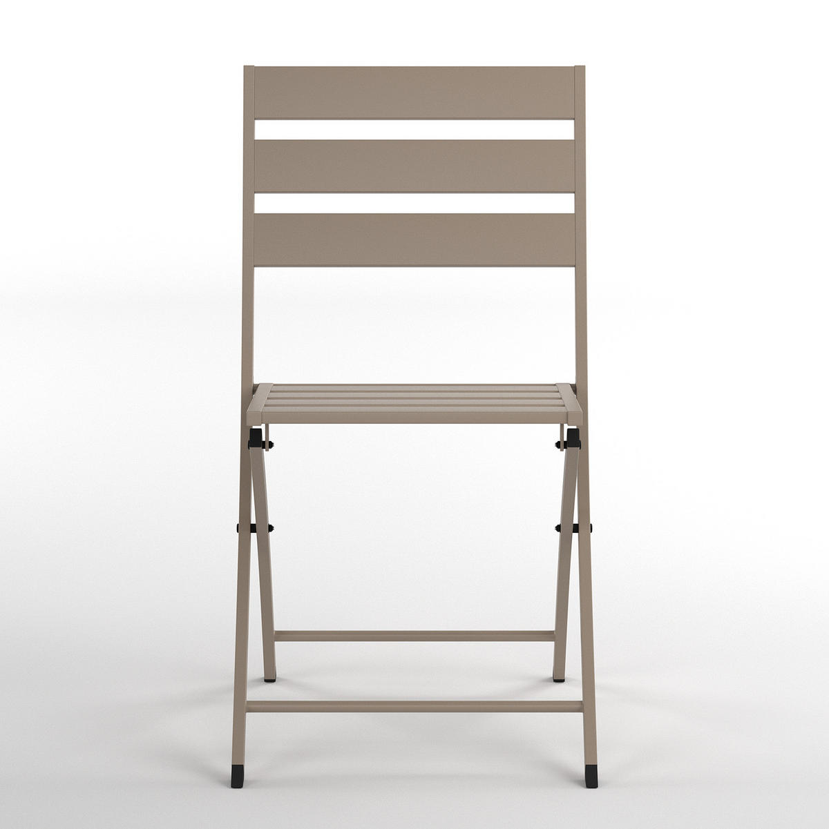 KLAPPSTUHL - 2er-Set - Stahl - Taupe, Metall (45/83/55cm) - home24