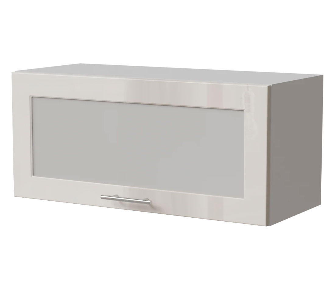 KLAPPHÄNGESCHRANK Brerra W4BS/80 WKF Weiß / RAL 9001 creme Hochglanz 80 / 32,5 / 36cm - Creme/Weiß, Holz/Holzwerkstoff (80/36/32.5cm) - Feldmann-Wohnen