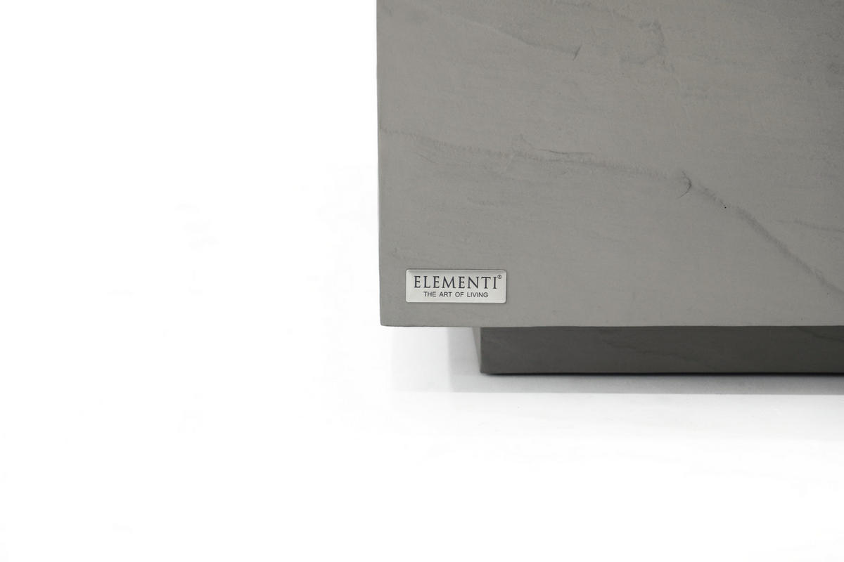 COUCHTISCH COLORADO aus GF-Beton Quadrat, Wetterbeständig, 102x102x36 cm - Grau, Naturmaterialien (102/102/36cm) - Elementi