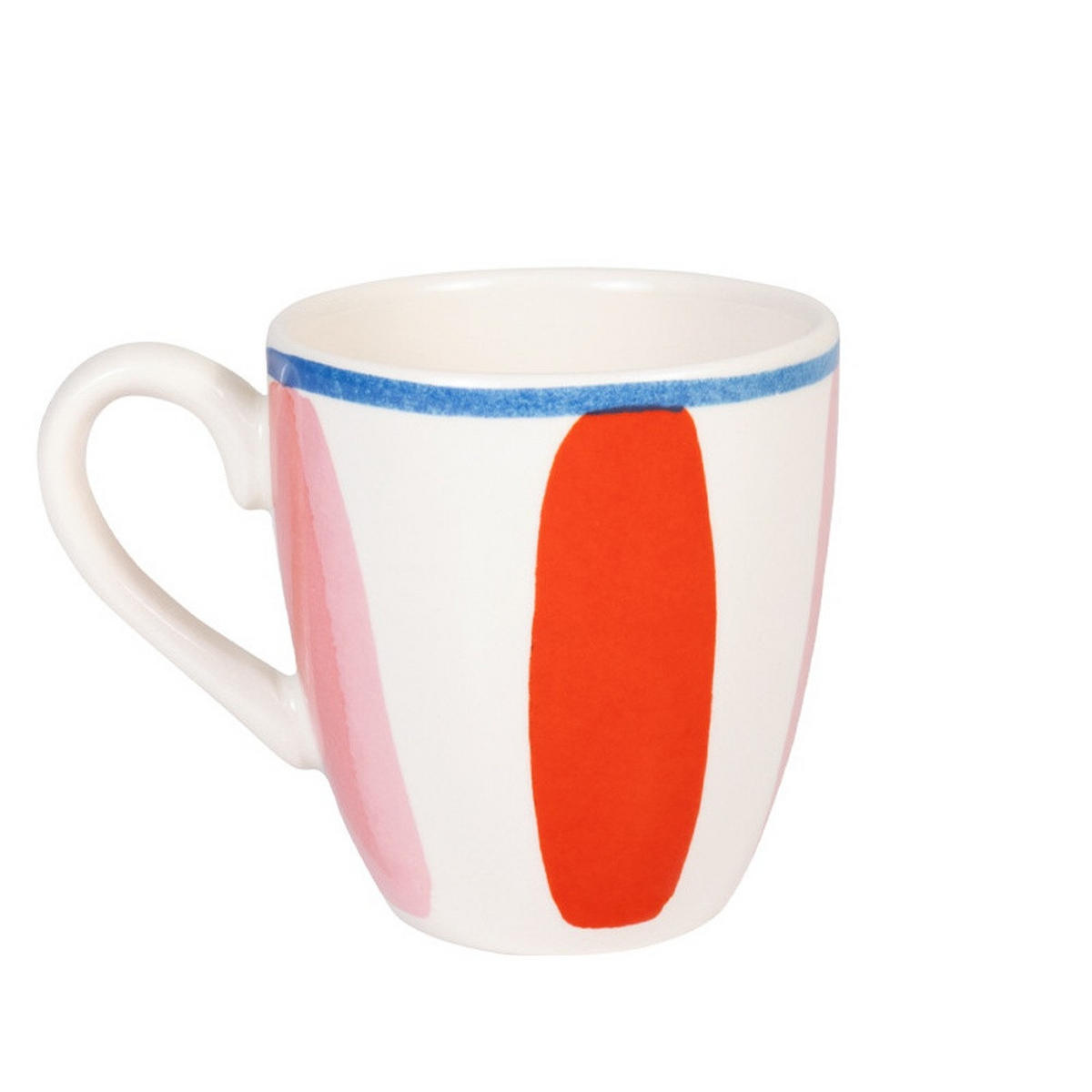 MINI-BECHER Streifen PR in Rot - 200 ml - Multicolor, Keramik (0.2L) - Blond Amsterdam