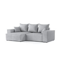 ROHOVÁ SEDAČKA SENSO, textil, Světle béžová - černá/světle šedá, dřevo/kompozitní dřevo (255/148cm) - AltaBeds