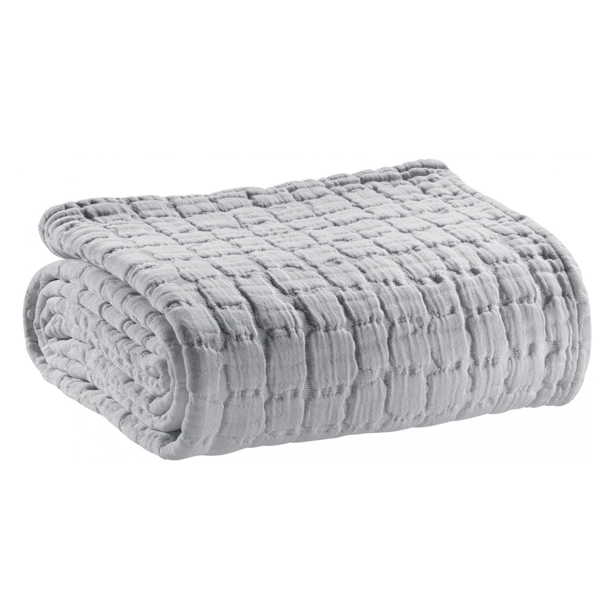 PLAID Swami perlweiß 130 x 200 cm - Hellgrau, Textil (130/200cm) - Vivaraise