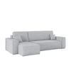 ECKSOFA Mit Schlaffunktion Und Bettkasten BEST Stoff Poso Dicker Cord Grau Links - Grau, Holz/Textil (142/244cm) - Kaiser Möbel
