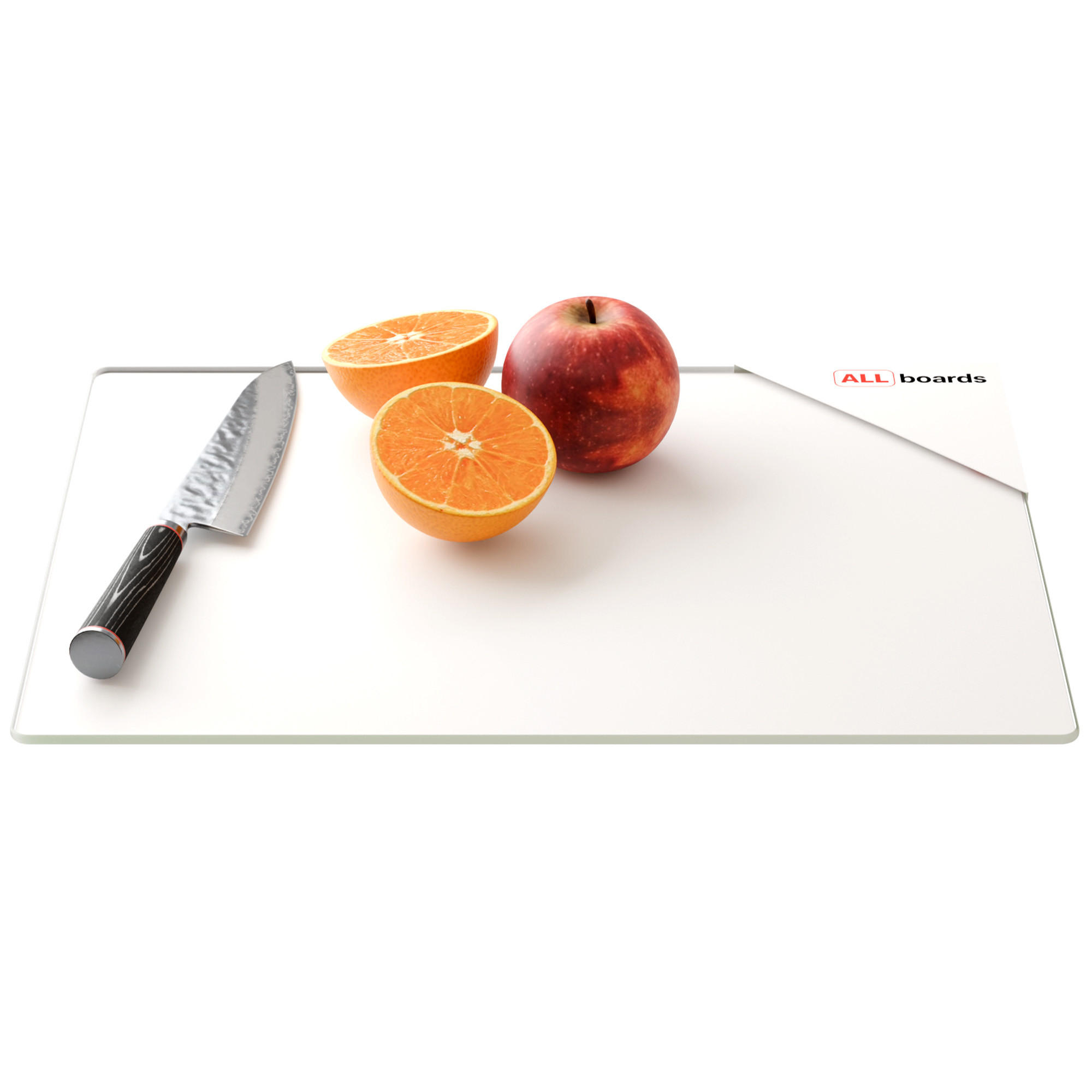 SCHNEIDEBRETT aus Glas, Weiß, 30 x 40 cm, Küchenbrett, Schutzplatte aus Glas, Tablett - Weiß, Glas (30/1.3cm) - ALLboards