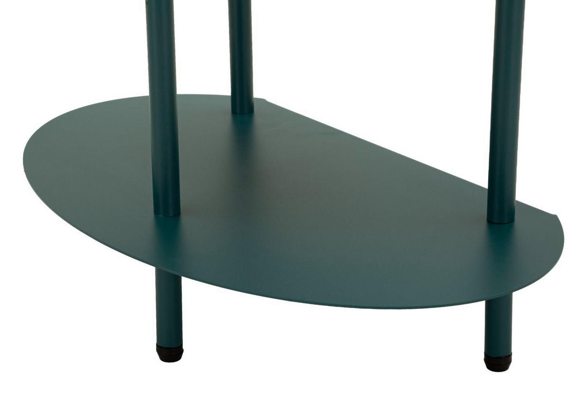 NACHTTISCH Metall Saturn 27,5/49,5/49,5 cm - Blau, Metall (49.5/49.5/27.5cm) - Mauro Ferretti
