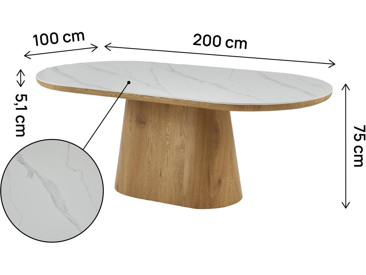ESSTISCH bellagio weiss - Weiß, Holz (200/100/75cm) - Habitat Garten