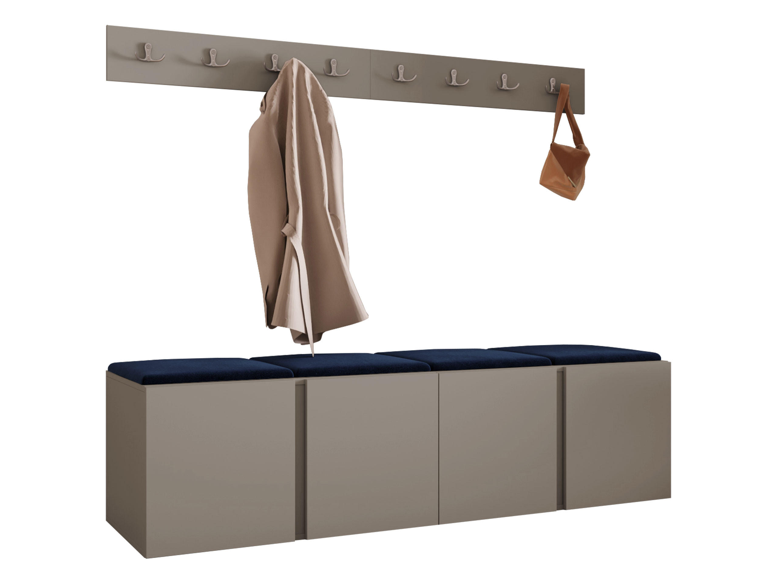 MOBILIER PENTRU HOL Orion VII - albastru/cașmir, material plastic/compozit lemnos (168/42/46cm) - MIRJAN24