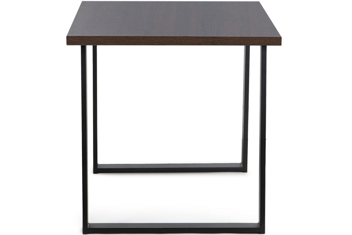 ESSTISCH CETO rechteckig Loft-Stile, Walnuss dunkel - Walnussfarben/Schwarz, Holz/Metall (80/125/77cm) - KONSIMO®