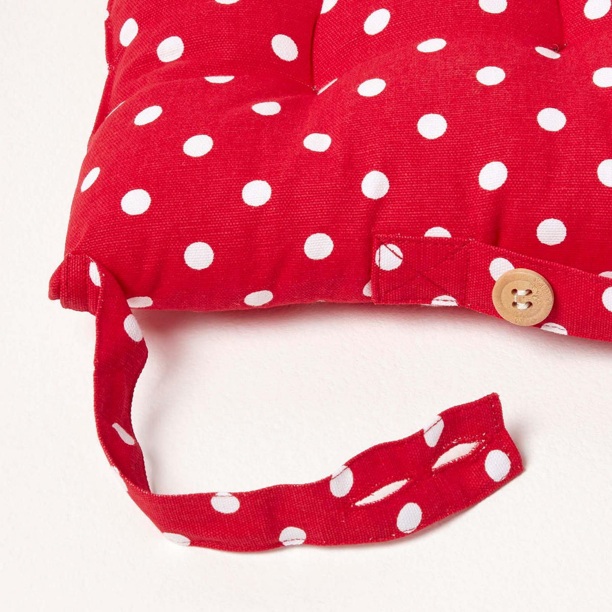 STUHLKISSEN 4er-Set, Polka Dots 40/40/5 cm - Rot, Textil (40/40/5cm) - Homescapes