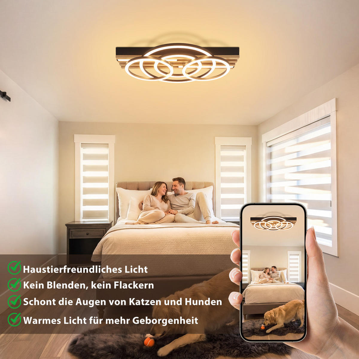 LED stropní svítidlo 32/50/10,3 cm - černá, kov (50/32/10.3cm) - Nettlife