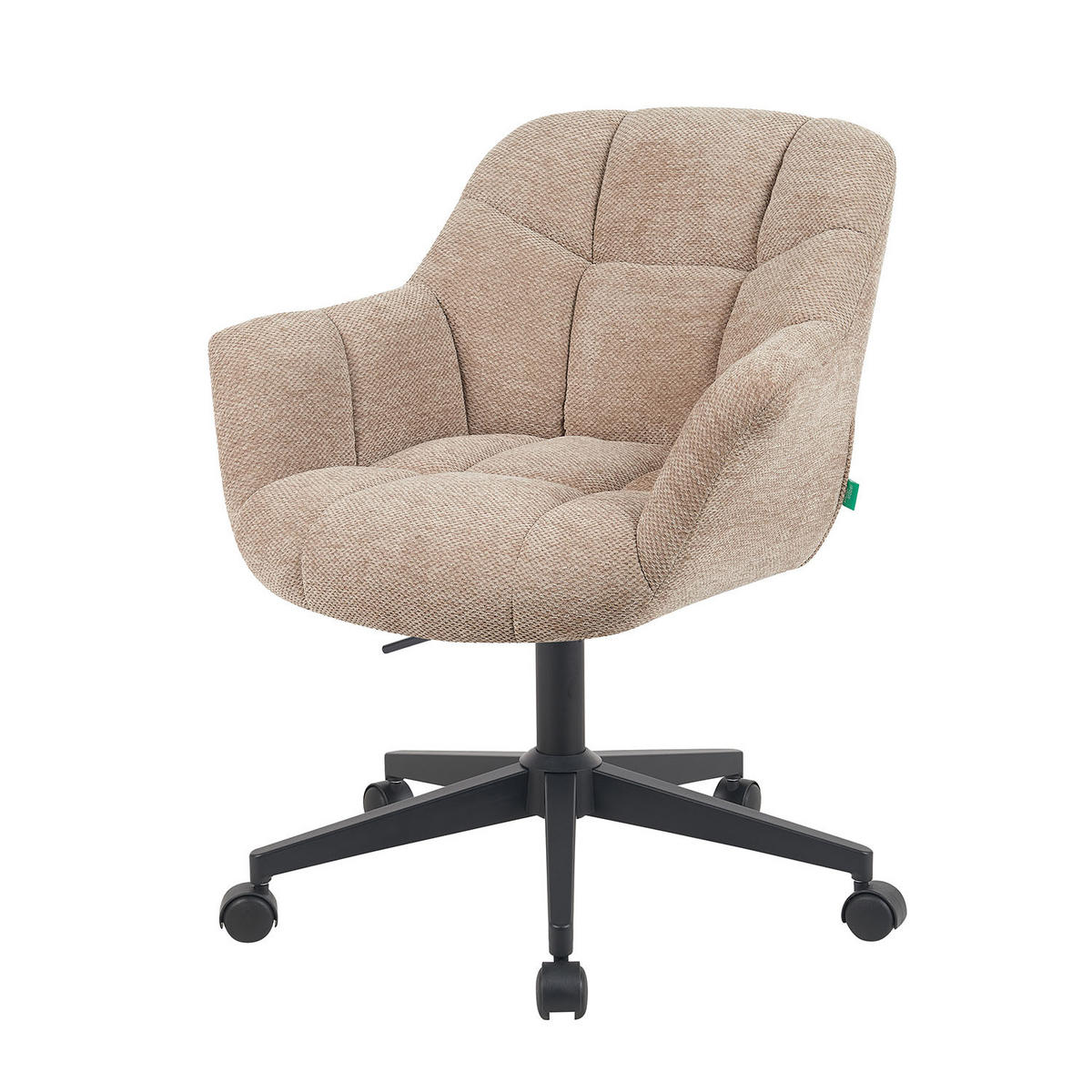 BÜROSTUHL Mika-Nuri - Beige/Schwarz, Textil/Metall (65/78/66cm) - DUBI Möbel