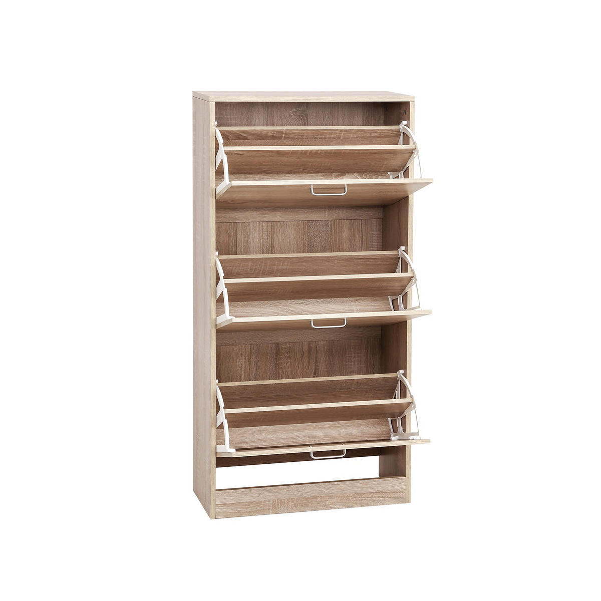 SCHUHSCHRANK SCHUHKOMMODE - Eiche San Remo, Holzwerkstoff (60/120/24cm) - Hansiro