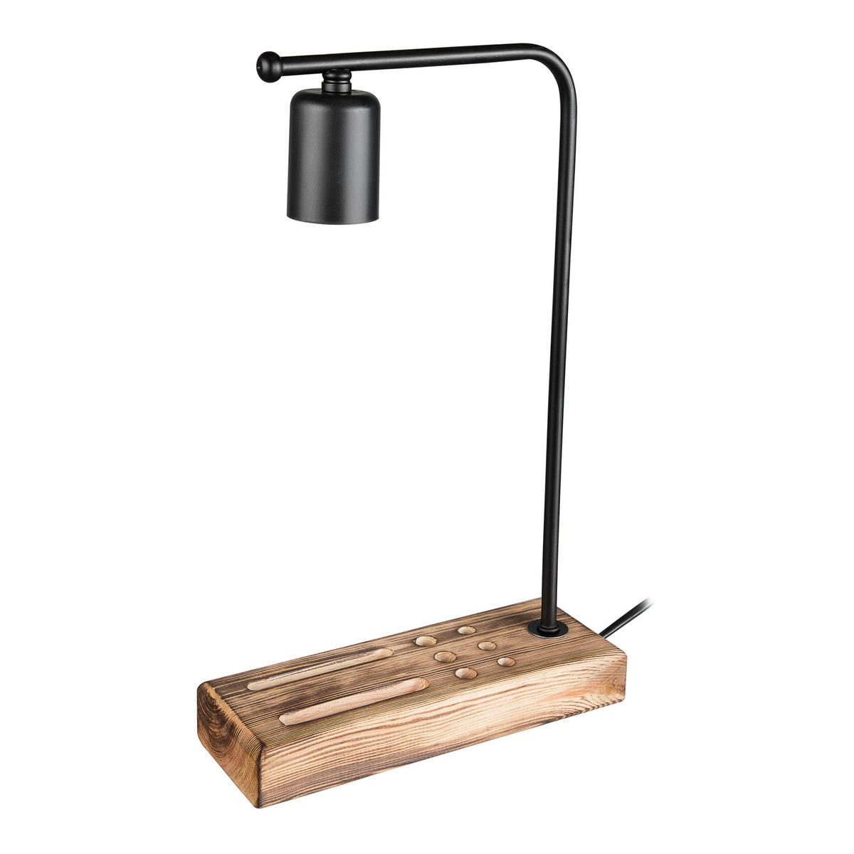 TISCHLEUCHTE Lincoln - Schwarz, Holz (9/24/39cm) - lux.pro