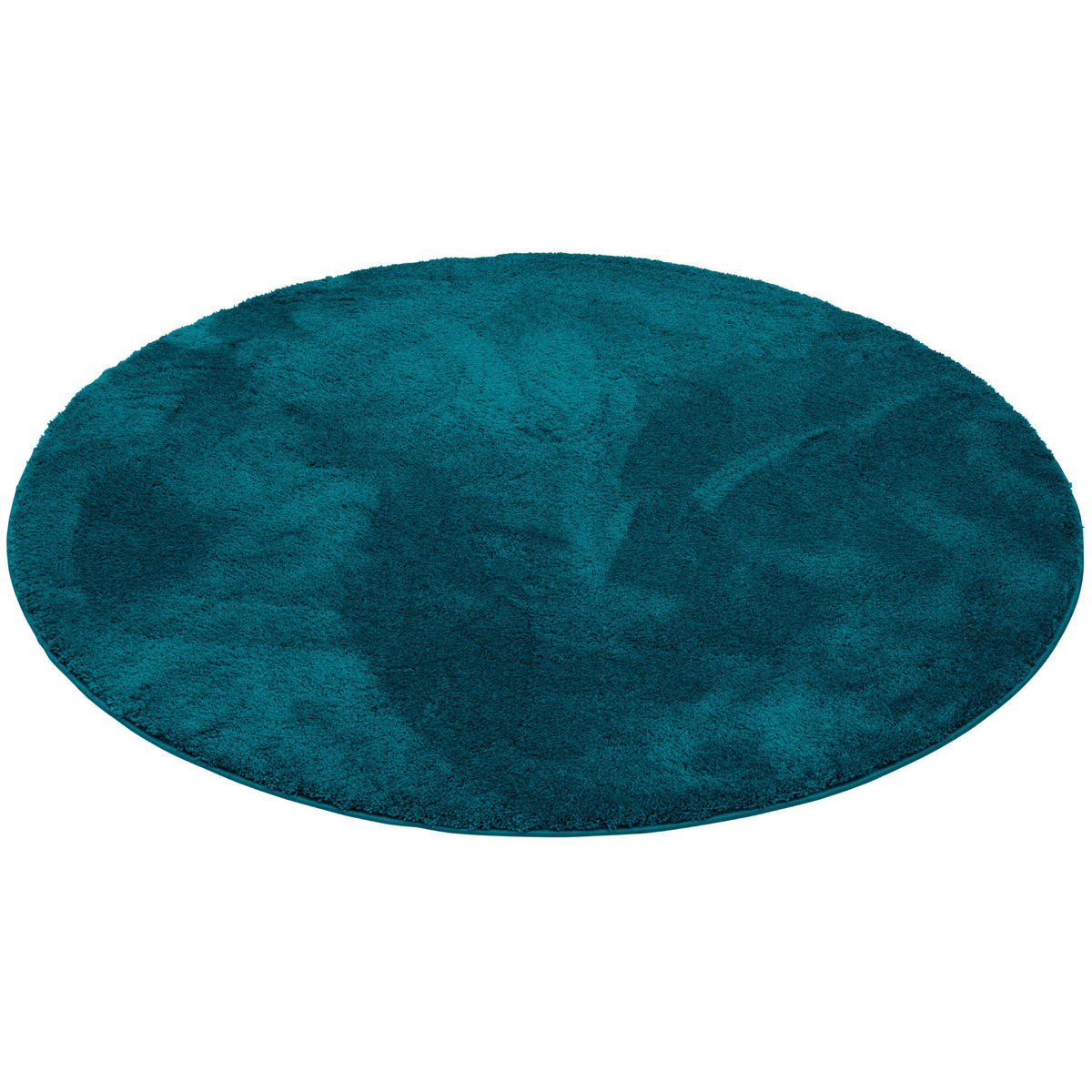 SUPER SOFT KINDER HOCHFLOR TEPPICH SILKY KIDS RUND - Petrol, Textil (160/160cm) - Pergamon