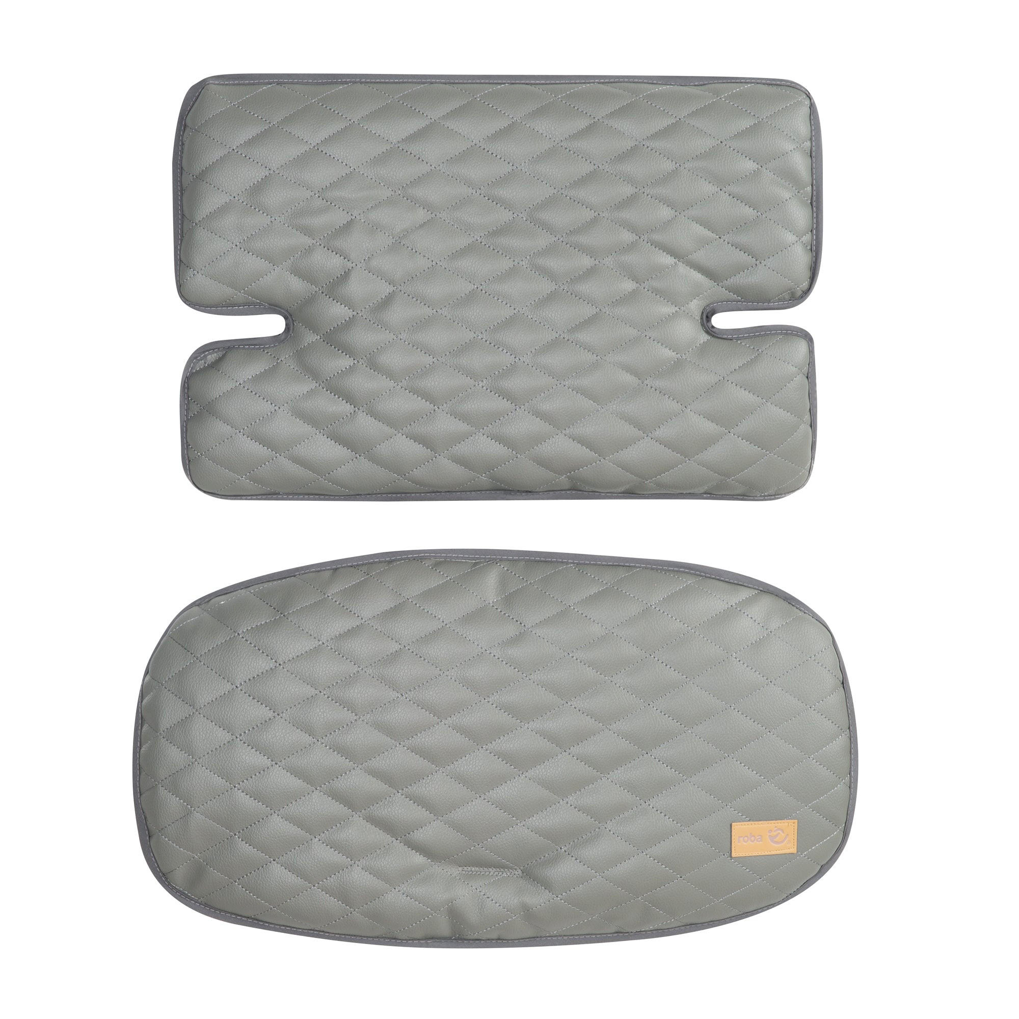 HOCHSTUHL-SITZVERKLEINERER 2-teilig Stone gesteppt - Grau, Textil (28/25/45.5cm) - Roba