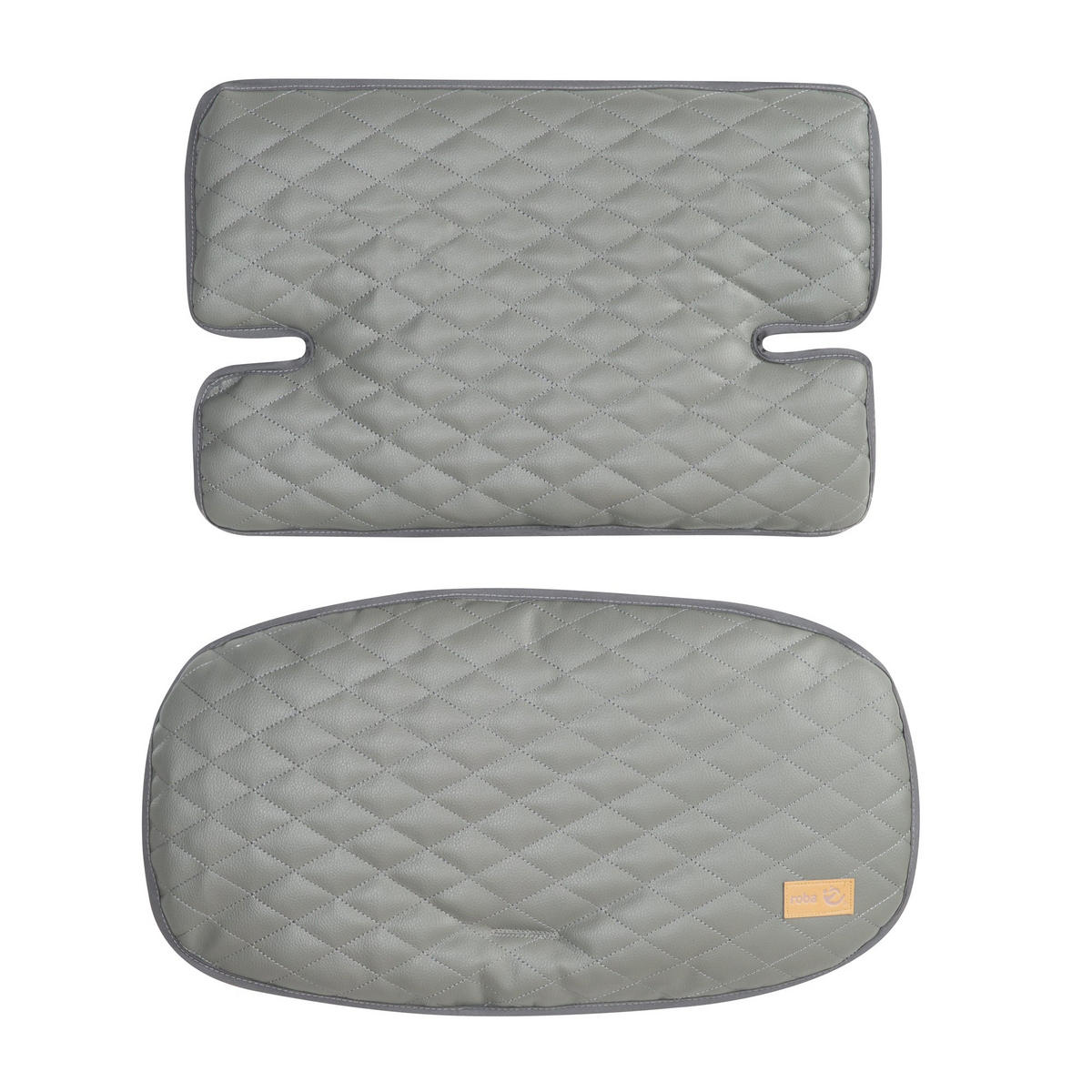 HOCHSTUHL-SITZVERKLEINERER 2-teilig Stone gesteppt - Grau, Textil (28/25/45.5cm) - Roba