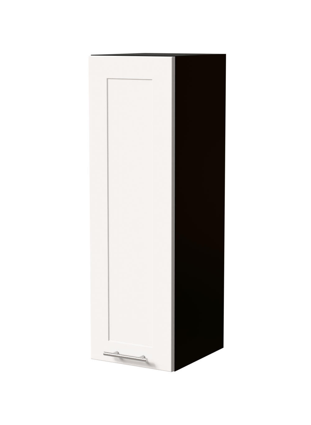 HÄNGESCHRANK Oslo W4/30 Schwarz / Weiß Matt 30 / 32,5 / 96cm - Schwarz/Weiß, Holz/Holzwerkstoff (30/96/32.5cm) - Feldmann-Wohnen