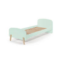 EINZELBETT Karilynn 206x73x95 aus MDF+Massivholz in mintgrün - Grün, Holzwerkstoff (90/200cm) - 58aufmkessel