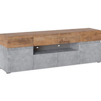 LOWBOARD Rimini Atelier hell / Kastanie Breslau 180 / 40 / 59cm - Kastanienfarben/Braun, Holzwerkstoff (180/59/40cm) - Feldmann-Wohnen