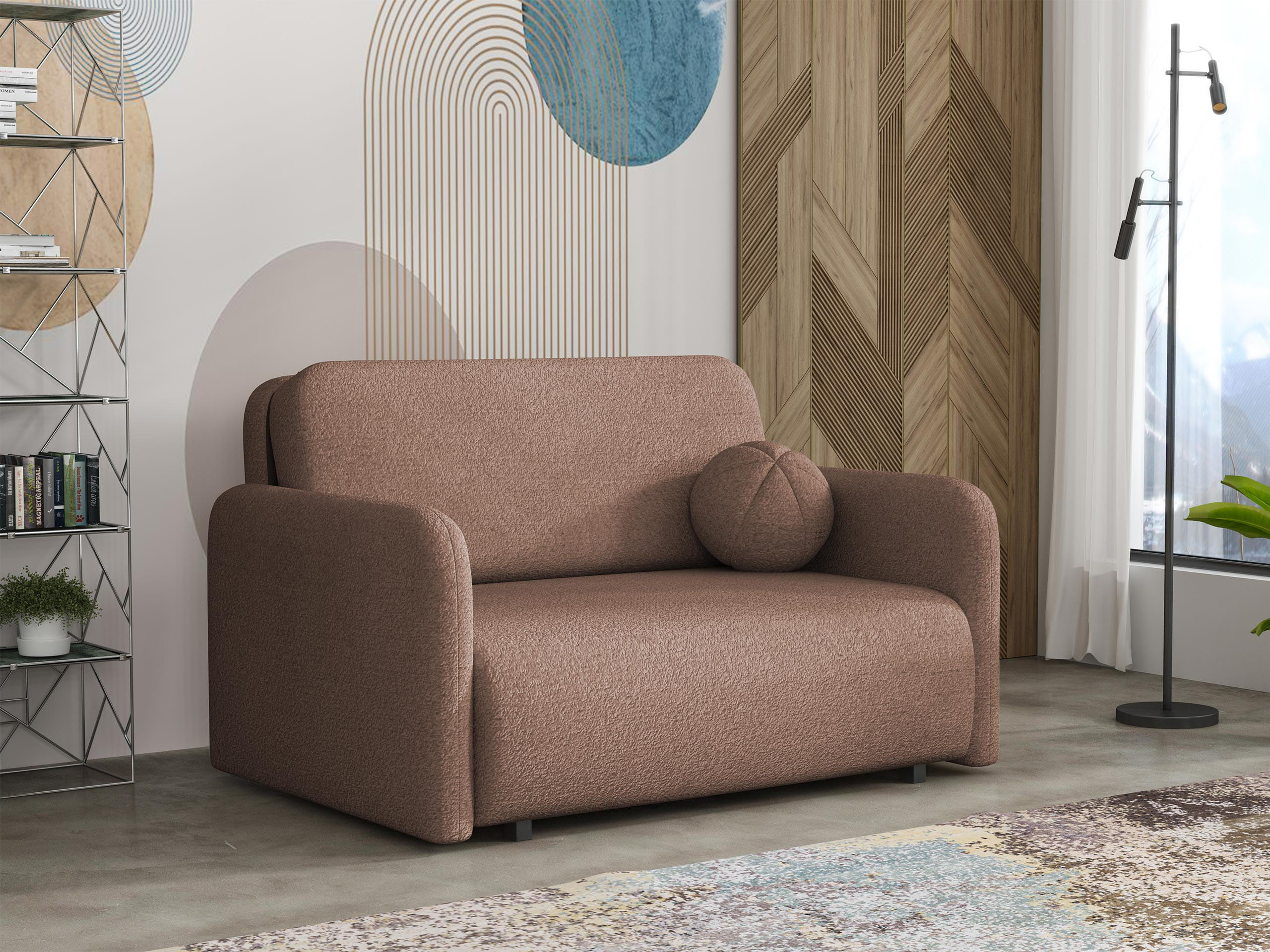 SCHLAFSOFA Viva Sun II - Schwarz/Braun, Holz/Textil (130/85/103cm) - MIRJAN24