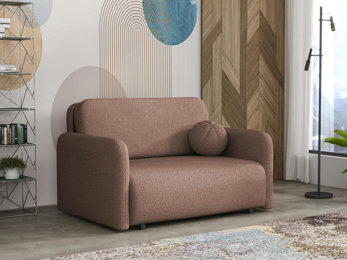 SCHLAFSOFA Viva Sun II - Schwarz/Braun, Holz/Textil (130/85/103cm) - MIRJAN24
