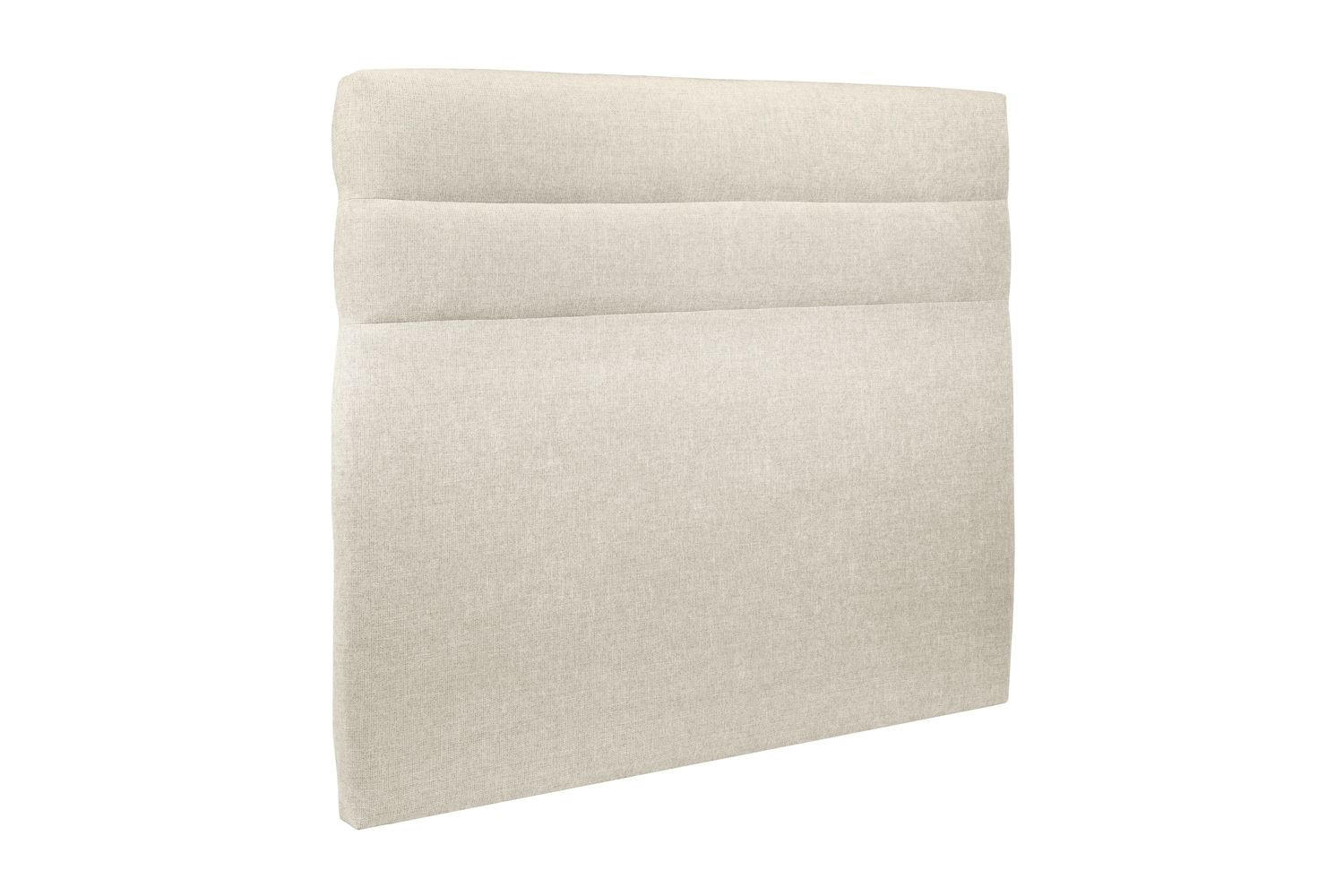 KOPFTEIL Modell Linien – Hellbeiger Stoff 160 cm - Beige, Holz (160/120/10cm) - Sommeil de Plomb