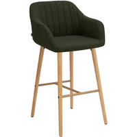 BARHOCKER Stoff Grün - Eukalyptusholzfarben/Grün, Textil (54/105/60cm) - CLP