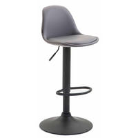 BARHOCKER Kiel Kunstleder 82-104x39x43 cm grau - Grau, Leder (39/82/43cm) - furnicato