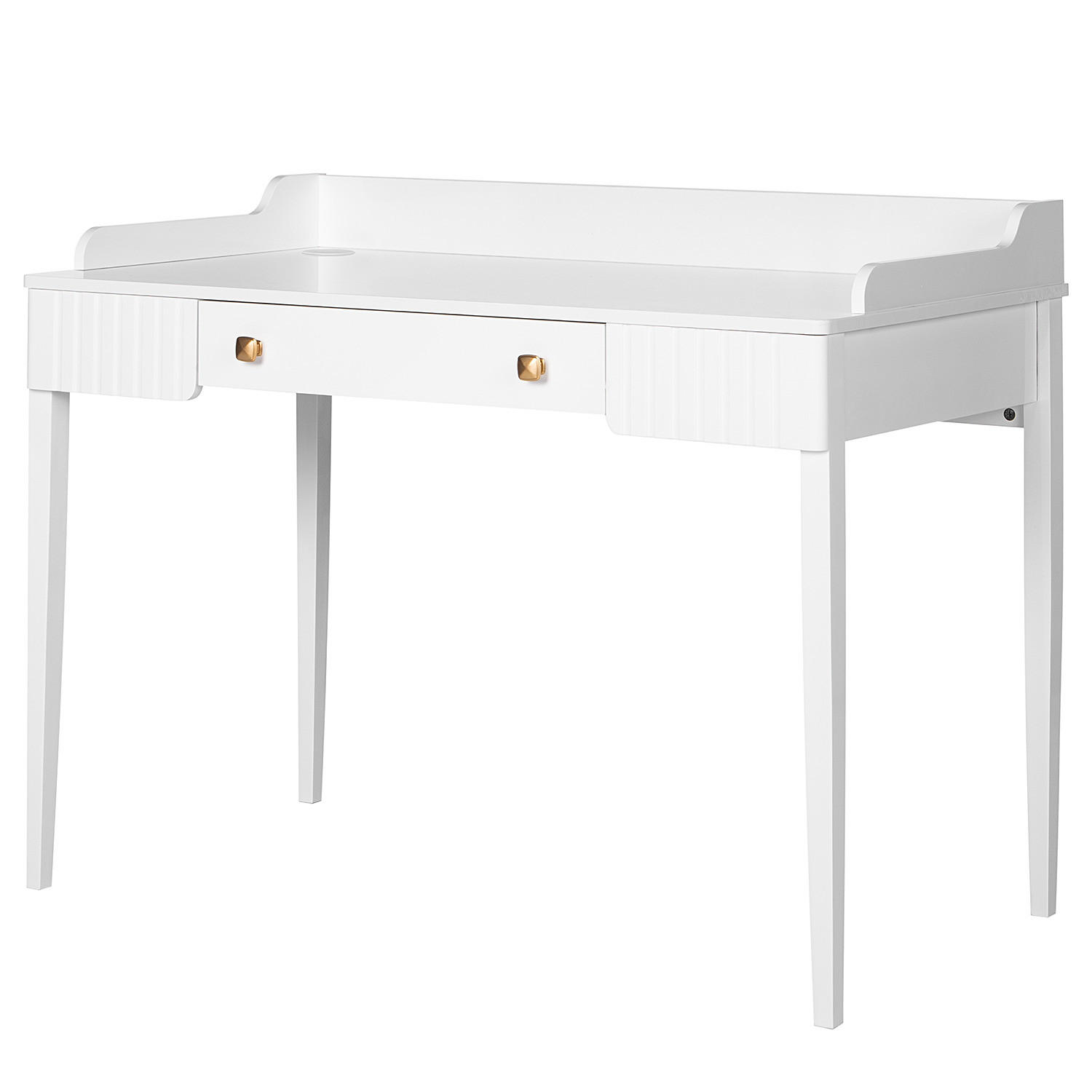SCHREIBTISCH - Weiß Hochglanz, Holz/Holzwerkstoff (60/110/85cm) - home24