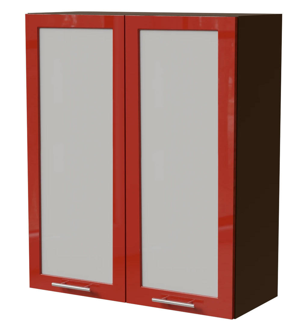 HÄNGESCHRANK Brerra W4S/80 Lava / RAL 3002 karminrot Hochglanz 80 / 32,5 / 96cm - Dunkelgrau/Rot, Holz/Holzwerkstoff (80/96/32.5cm) - Feldmann-Wohnen