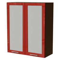 HÄNGESCHRANK Brerra W4S/80 Lava / RAL 3002 karminrot Hochglanz 80 / 32,5 / 96cm - Dunkelgrau/Rot, Holz/Holzwerkstoff (80/96/32.5cm) - Feldmann-Wohnen