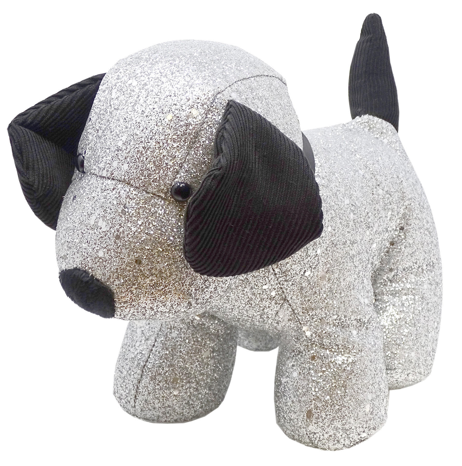 TÜRSTOPPER Hund Charly - Silberfarben, Textil (10/30cm) - Lashuma