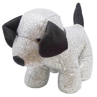 TÜRSTOPPER Hund Charly - Silberfarben, Textil (10/30cm) - Lashuma