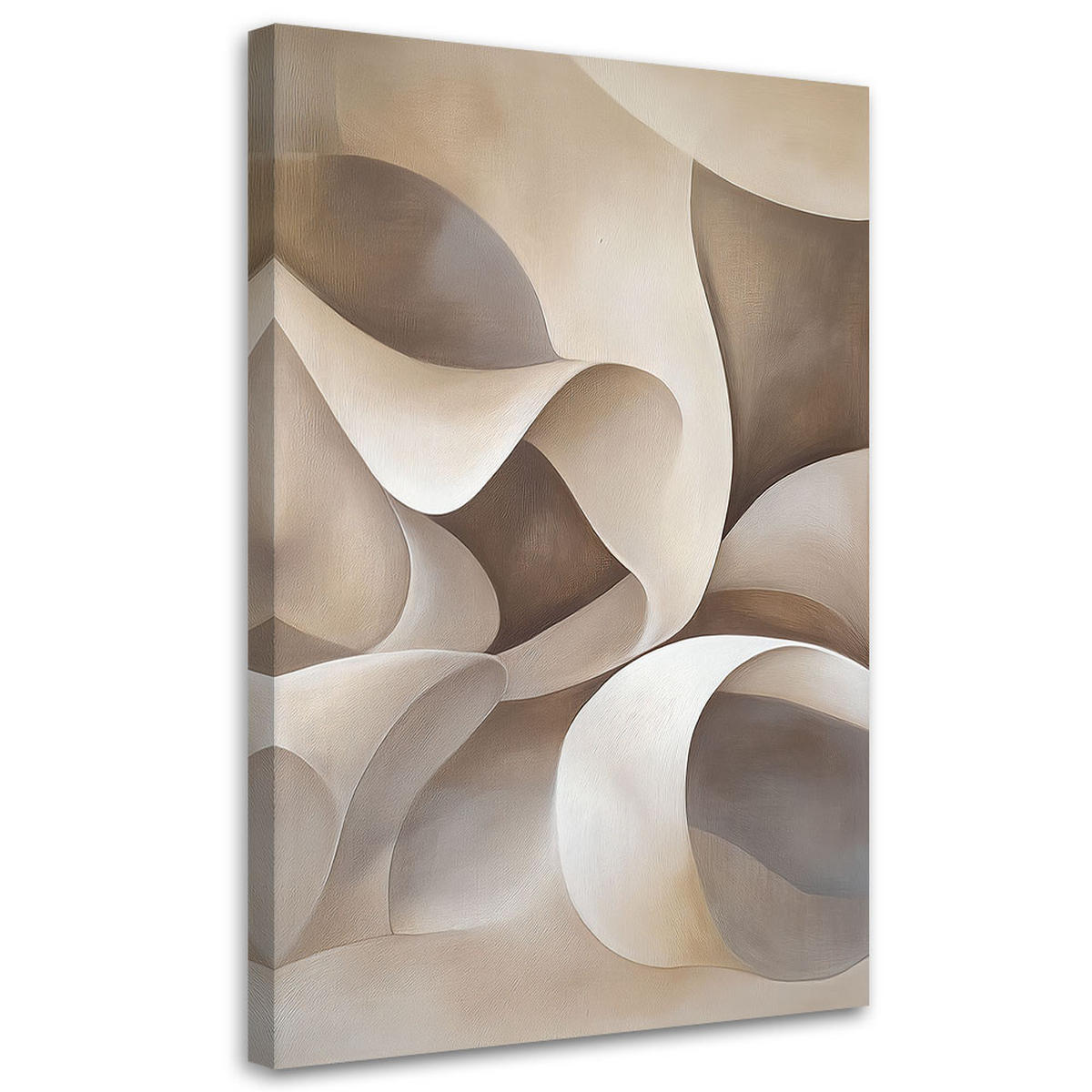 LEINWANDBILD Abstraktion Gewundene Formen Minimalismus 40x60cm - Braun, Textil (40/60cm) - Feeby