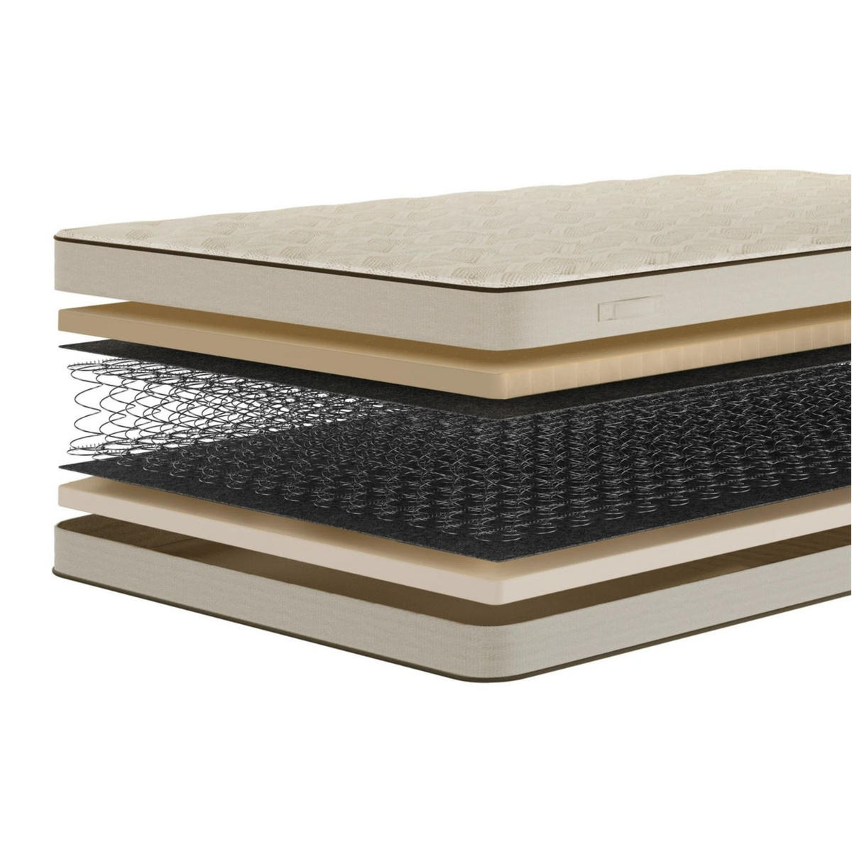 POLSTERBETT AMITY 140x200 cm in Creme mit Matratze, gepolstertes Kopfteil, Lattenrost, Bettkasten, Bouclé-Stoff - Creme/Naturfarben, Holz/Textil (140/200cm) - Muffo