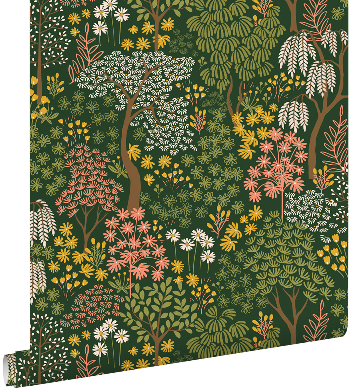 TAPETE Bäumen und Blumen 50 x 900 cm - Grün, Papier (50/900cm) - ESTAhome