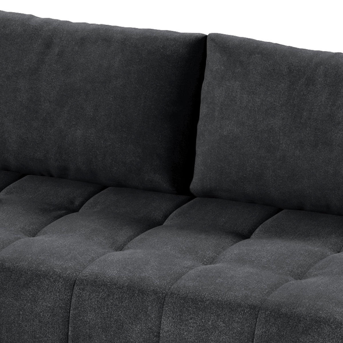 ECKSOFA Jonas 4 Sitzplätze Dunkelgrau - Grau, Holzwerkstoff (265/185cm) - Petits-meubles