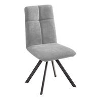 ESSZIMMERSTUHL 2er-Set Destinee Metall+Microfaser Schwarz/Hellgrau - Hellgrau/Schwarz, Kunststoff (47/92/60cm) - 58aufmkessel