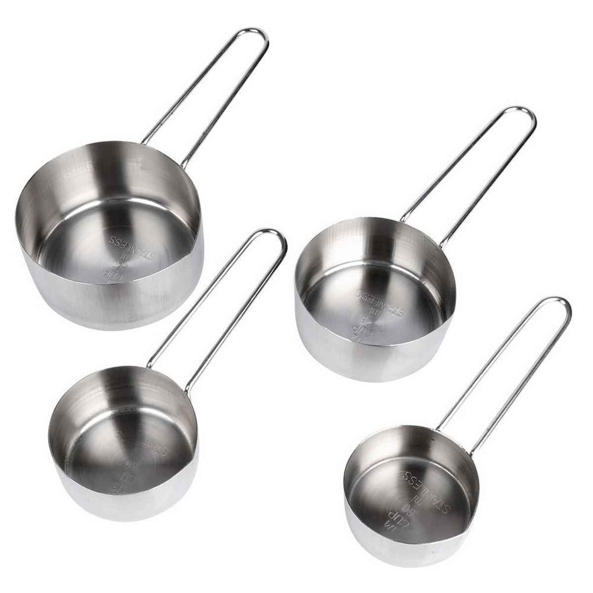 MESSBECHERSET Basic Silber 16.5/8.5/7 cm Metall - Silberfarben, Metall (0.5L) - Mondex