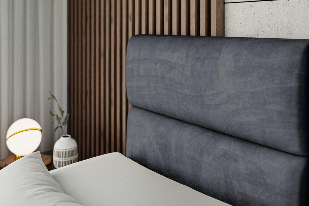 BOXSPRINGBETT elektrisch verstellbar mit 2 Matratzen H4/Taschenfederung MAYA EL 200 x 200 Dunkelgrau - Dunkelgrau, Holzwerkstoff (207/200cm) - ALTDECOR