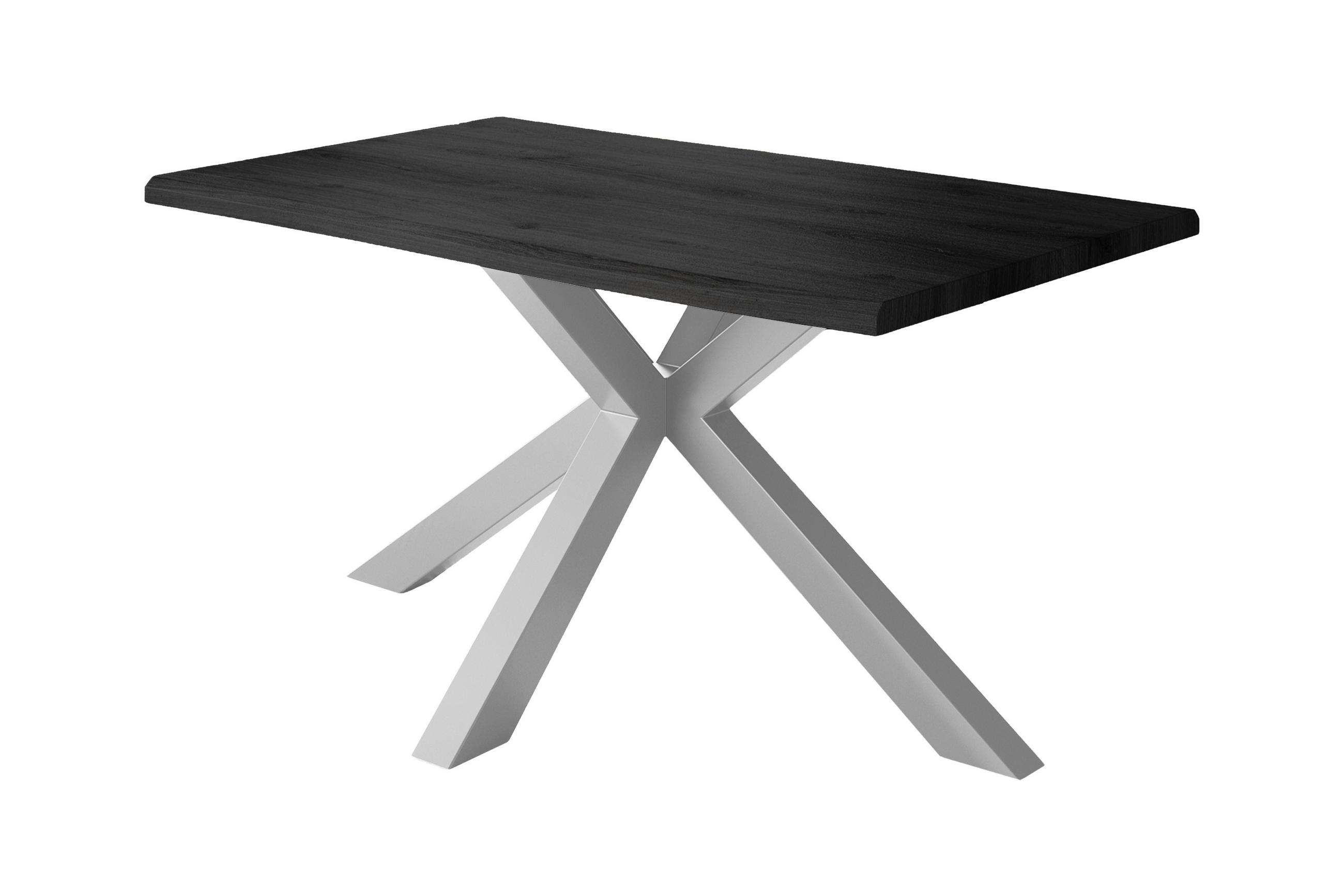 ESSTISCH JULIUS SPIDER - Grau, Holz (80/140/77cm) - SAM