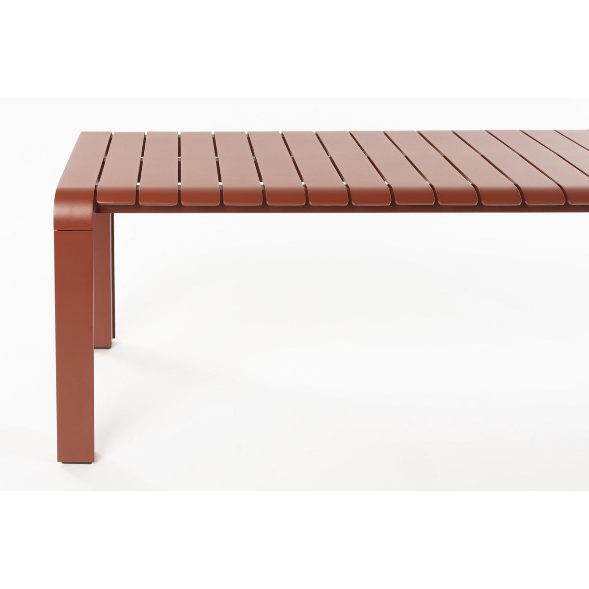 GARTENTISCHBANK Vondel Rot - Rot, Metall (175/45/45cm) - Zuiver