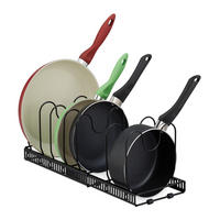 PFANNENHALTER - Schwarz, Metall (59/19/18cm) - Relaxdays