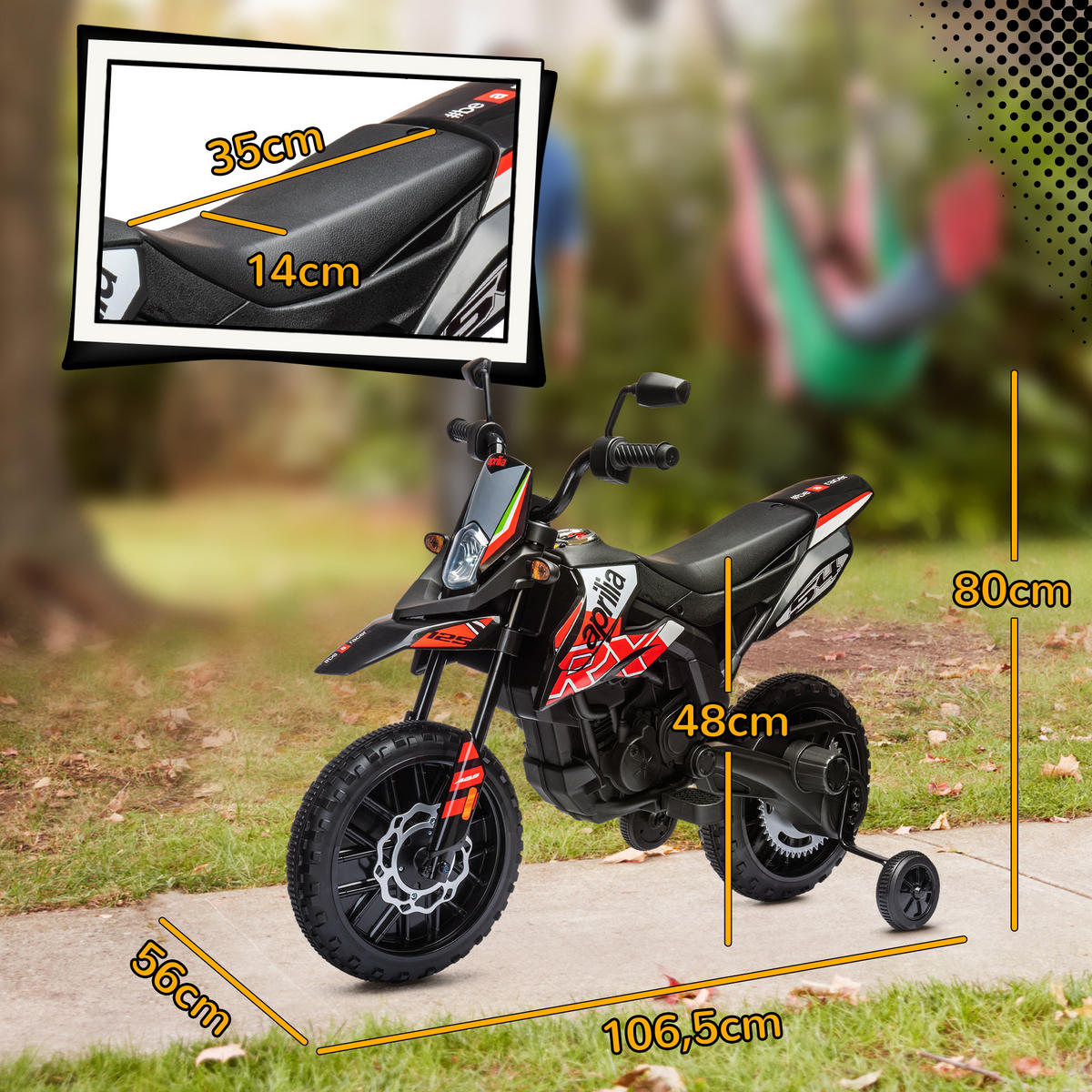 ELEKTRO-MOTORRAD DE-13115 2 Motoren Rot - Rot, Kunststoff (106.5/56/80cm) - ComfortXL