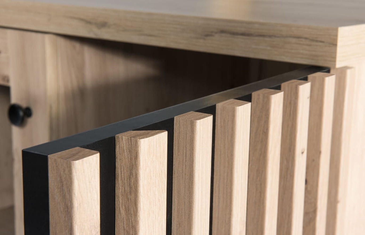 Thumbnail - Meblini Kommode, Eiche Artisan, Holzwerkstoff, 183x85x41 cm, Wohnzimmer, Kommoden & Sideboards, Sideboards