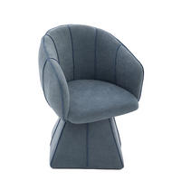 SESSEL mit 360° drehbar, hohe Rückenlehne, DE-42258, Blau - Blau, Holzwerkstoff (54/74.5/56cm) - ComfortXL