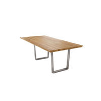 BAUMKANTENTISCH Daisie 8 180x77x90 Massivholztisch Wildeiche geölt - Wildeiche, Holz (180/77/90cm) - 58aufmkessel